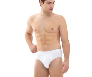 Slip MEY "Softball", Herren, Gr. 6L, weiß, Obermaterial: 57% Baumwolle, 38% Polyester, 5% Elasthan, unifarben, Unterhosen Slip, mit elastischem Bundabschluss (29111429-6) weiß