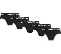 Slip NIKE UNDERWEAR "ESSENTIAL MICRO HIP BRIEF 5PK", Herren, Gr. XXL, schwarz, Jersey, Obermaterial: 92% Polyester, 8% Elasthan, kontrastfarbene Details, unifarben, körpernah, Unterhosen Slip, mit Log