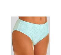 Slip NUANCE, Damen, Gr. 40/42, grün (mint, weiß), Obermaterial: 95% Baumwolle, 5% Elasthan, Unterhosen Slip, hoch geschnittener Slip aus Baumwolle (20901063-40) mint, weiß