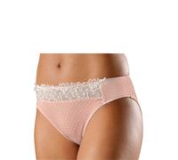 Slip NUANCE BY LASCANA, Damen, Gr. 52/54, beige (puder), Spitze, Obermaterial: 80% Polyamid, 10% Elasthan, 10% Viskose, figurbetont, Unterhosen Slip, in bequemer Basic-Schnittform (246800-52) puder