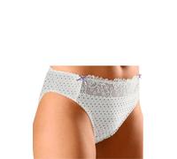 Slip NUANCE BY LASCANA, Damen, Gr. 56/58, bunt (creme, multi), Spitze, Obermaterial: 80% Polyamid, 10% Elasthan, 10% Viskose, figurbetont, Unterhosen Slip, in bequemer Basic-Schnittform (299745-56) cr