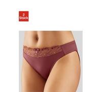 Slip NUANCE, Damen, Gr. 36/38, 2 Stk., orange (zimt, orange, creme), Obermaterial: 92% Polyester, 8% Elasthan, Unterhosen Slip, mit schöner Stickereispitze (33869636-36) zimt, orange, creme