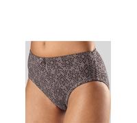 Slip NUANCE, Damen, Gr. 40/42, schwarz (taupe, schwarz), Obermaterial: 95% Baumwolle, 5% Elasthan, Unterhosen Slip, hoch geschnittener Slip aus Baumwolle, Topseller (519788-40) taupe, schwarz