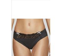 Slip NUANCE, Damen, Gr. 44/46, beige (schwarz, puder), Spitze, Obermaterial: 80% Polyamid, 10% Elasthan, 10% Viskose, figurbetont, Unterhosen Slip, in bequemer Basic-Schnittform (474763-44) schwarz, p