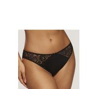 Slip NUANCE, Damen, Gr. 44/46, schwarz, Microtouch, Spitze, Obermaterial: 85% Polyamid, 15% Elasthan, Unterhosen, aus weichem Microtouch-Material mit Spitzeneinsätzen, Basic (57235919-44) schwarz