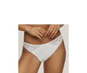 Slip NUANCE, Damen, Gr. 48/50, weiß, Microtouch, Obermaterial: 85% Polyamid, 15% Elasthan, Unterhosen Slip, aus weichem Microtouch-Material mit Spitzeneinsätzen, Basic (54471031-48) weiß