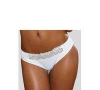 Slip NUANCE, Damen, Gr. 56/58, weiß (uni, weiß), Spitze, Obermaterial: 80% Polyamid, 10% Elasthan, 10% Viskose, figurbetont, Unterhosen Slip, in bequemer Basic-Schnittform (712471-56) uni, weiß