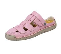 Slip on Sandalen Damen Sommer Slip in Barfuss Schuhe Breite Füße Leder Orthopädische Sommerschuhe Damen Bequem Elegant Sneakers Atmungsaktiv Leichte Freizeitschuhe (Pink, 35)