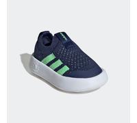 Slip-On Sneaker ADIDAS SPORTSWEAR "BUBBLECOMFY KIDS", Gr. 26, dunkelblau, lime burst, cloud weiß, Textil, sportlich, Schuhe, für Kinder (88266032-26) dunkelblau, lime burst, cloud weiß