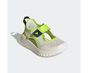 Slip-On Sneaker ADIDAS SPORTSWEAR "SUMMERFLEX C", Mädchen, Gr. 34, weiß (core weiß, solar slime, legend ink), Synthetik, Textil, Schuhe, für Kinder & Jugendliche (84559137-34) core weiß, solar slime,