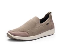Slip-On Sneaker ARA "LISSABON", Damen, Gr. 8,5 (42,5), beige (hellbeige), Microfaser, Textil, unifarben, Schuhe Slip-On Sneaker, Slipper, Sneaker in Komfortweite G (= weit) (43576342-8,5)