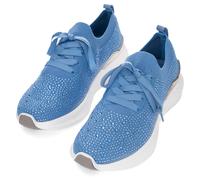 Slip-On Sneaker ARA "MAYA", Damen, Gr. 36, blau (azurblau), Textil, Schuhe Slip-On Sneaker, Schnürschuh, Slipper in Strickoptik, H-Weite (13535207-36)