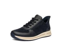 Slip-On Sneaker ARA "OSAKA", Damen, Gr. 5 (38), blau, Glattleder, Veloursleder, unifarben, Schuhe, Freizeitschuh, Slipper mit elastischen Schnürsenkeln (32176325-5) blau