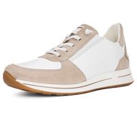 Slip-On Sneaker ARA "OSAKA", Damen, Gr. 6,5, beige (weiß, hellbeige), Glattleder, Veloursleder, kontrastfarbene Details, Schuhe Slip-On Sneaker, Keilsneaker, Slipper mit Easy2Go-Einschlupf, H-Weite, T