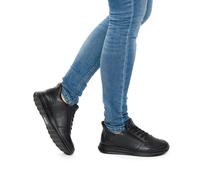 Slip-On Sneaker ARA "OSAKA", Damen, Gr. 7 (41), schwarz, Glattleder, Schuhe, Freizeitschuh, Slipper mit elastischen Schnürsenkeln (68823459-7) schwarz
