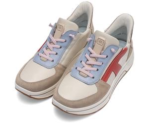 Slip-On Sneaker ARA "SAPPORO 3.0", Damen, Gr. 6,5, creme kombiniert, Glattleder, Veloursleder, kontrastfarbene Details, Schuhe, Halbschuh, Slipper, Freizeitschuh in Komfortweite H (= sehr weit) (57839