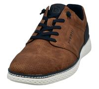 Slip-On Sneaker BUGATTI, Herren, Gr. 40, braun (cognacfarben), Lederimitat, kontrastfarbene Details, Schuhe, Halbschuh, Freizeitsneaker mit Perforation, elastische Schnürsenkel (52874632-40) cognacfar