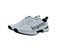 Slip-On Sneaker BUGATTI, Herren, Gr. 40, Textil, schwarz-weiß (weiß), Lederimitat, Textil, Schuhe, Freizeitsneaker, Halbschuh, Schlupfschuh mit leichter Laufsohle (94544703-40) weiß