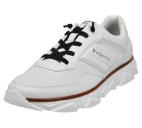 Slip-On Sneaker BUGATTI, Herren, Gr. 44, weiß, Lederimitat, Schuhe, Freizeitschuh, Halbschuh, Slipper mit Kontrast-Rahmenbesatz (42449338-44) weiß