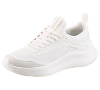 Slip-On Sneaker CALVIN KLEIN "LIGHT RUNNER SOCK MESH LYCRA", Damen, Gr. 37, weiß, ecru, Textil, Schuhe, Slipper, Halbschuh, Freizeitsneaker mit Mesh-Einsatz (38157748-37) weiß, ecru