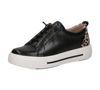 CAPRICE Damen Sneaker aus Leder, Schwarz (Black Comb), 38,5