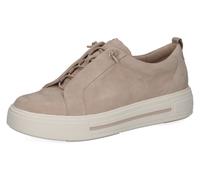 Slip-On Sneaker CAPRICE, Damen, Gr. 40,5, beige (sand), Veloursleder, Schuhe Slip-On Sneaker, Halbschuh, Freizeitschuh, Slipper mit Gummizügen (29495311-40,5)