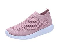 Slip On Sneaker Damen Ohne Schnürsenkel Turnschuhe Frauen Laufschuhe Memory Foam Stoffschuhe Einfarbig Barfussschuhe Stretch Fitnessschuhe Walkingschuhe Sportliche Weiches Joggingschuhe