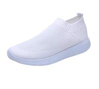 Slip On Sneaker Damen Ohne Schnürsenkel Turnschuhe Frauen Laufschuhe Memory Foam Stoffschuhe Einfarbig Barfussschuhe Stretch Fitnessschuhe Walkingschuhe Sportliche Weiches Joggingschuhe