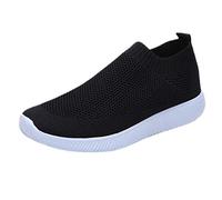 Slip On Sneaker Damen Ohne Schnürsenkel Turnschuhe Frauen Laufschuhe Memory Foam Stoffschuhe Einfarbig Barfussschuhe Stretch Fitnessschuhe Walkingschuhe Sportliche Weiches Joggingschuhe