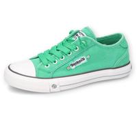 Slip-On Sneaker DOCKERS BY GERLI, Damen, Gr. 38, grün, Textil, Schuhe, Sneaker, Schlupfschuh, Freizeitschuh mit elastischer Zierschnürung (25650052-38) grün