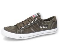 Slip-On Sneaker DOCKERS BY GERLI, Herren, Gr. 42, grün (khaki), Textil, Veloursleder, washed, Schuhe, Freizeitschuh, Retro Sneaker, Fake Schnürung, in cooler Jeansoptik (14022302-42) khaki