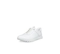 Slip-On Sneaker ECCO "GRUUV LITE", Damen, Gr. 41, weiß, Glattleder, unifarben, Schuhe, Schlupfschuh, Halbschuh, Freizeitsneaker mit elastischen Schnürsenkeln (97506340-41) weiß