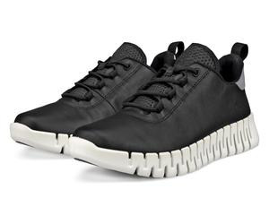 Slip-On Sneaker ECCO "GRUUV W", Damen, Gr. 36, schwarz, Leder, Schuhe Sneaker, Freizeitschuh, Halbschuh, Slipper mit ergonomischer Fluidform Sohle (30305217-36) schwarz