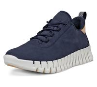 Slip-On Sneaker ECCO "GRUUV W", Damen, Gr. 39, marine, beige, Leder, Schuhe Slip-On Sneaker, Freizeitschuh, Halbschuh, Slipper mit ergonomischer Fluidform Sohle (43474048-39)