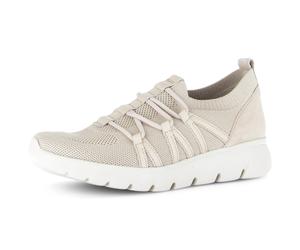 Slip-On Sneaker GABOR, Damen, Gr. 39, beige, Leder, Textil, Schuhe, Slipper, Freizeitschuh, Halbschuh mit elastischer Schnürung (85970227-39) beige