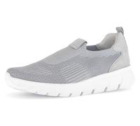 Slip-On Sneaker GABOR, Damen, Gr. 39, grau (hellgrau), Textil, Ziegenveloursleder, unifarben, Schuhe, Freizeitschuh, Halbschuh, Slipper mit Ziernähten (89808041-39) hellgrau