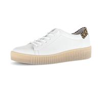 Slip-On Sneaker GABOR, Damen, Gr. 39, weiß, Glattleder, Schuhe, Freizeitschuh, Halbschuh, Slipper mit Kontrastbesatz an der Ferse (96597164-39) weiß