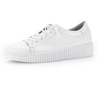 Slip-On Sneaker GABOR, Damen, Gr. 39, weiß, Leder, sportlich, Schuhe Sneaker, Freizeitschuh, Halbschuh, Schnürschuh, elastische Schnürsenkel (83816421-39) weiß