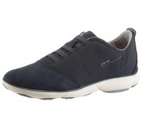 Slip-On Sneaker GEOX, Herren, Gr. 39, blau (navy), Textil, Veloursleder, Schuhe, Slipper, Freizeitschuh mit Gummizug (376672-39) navy