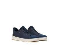 Slip-On Sneaker GEOX "U FLEXTRIDE PLUS", Herren, Gr. 41, navy, Leder, Lederimitat, Textil, Schuhe Slip-On Sneaker, Freizeitschuh, Schlüpfschuh mit Logoschriftzügen und Kontrastbesatz (67793616-41)