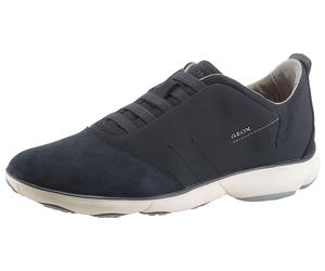 Slip-On Sneaker GEOX "U NEBULA", Herren, Gr. 42, blau (navy), Textil, Veloursleder, Schuhe, Slipper, Freizeitschuh mit Gummizug (376672-42) navy