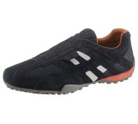 Slip-On Sneaker GEOX "U SNAKE", Herren, Gr. 47, blau (dunkel, blau), Textil, Veloursleder, Schuhe, Freizeitschuh, Slipper mit Geox Spezial Membran (54792352-47) dunkel, blau