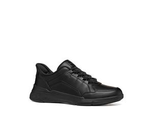 Slip-On Sneaker GEOX "U VITTOUR PLUS", Herren, Gr. 46, schwarz, Lederimitat, Schuhe, Halbschuh, Slipper mit weicher Schaftrandpolsterung (29153362-46) schwarz