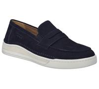 Slip-On Sneaker JOSEF SEIBEL "Cleve 08", Herren, Gr. 45, blau (ocean), Leder, casual, Schuhe, Slipper, Mokassin, Freizeitschuh mit Wechselfußbett (87370267-45) ocean