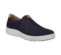 Slip-On Sneaker JOSEF SEIBEL "Maddox 06", Herren, Gr. 44, ocean kombiniert, Kalbsleder, Nubukleder, kontrastfarbene Details, Schuhe, Schlupfschuh, Freizeitschuh Slipper mit Stretcheinsätzen, G-Weite (