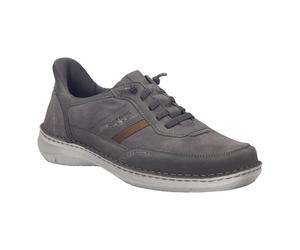 Slip-On Sneaker JOSEF SEIBEL "New Anvers 26", Herren, Gr. 46, asphalt, kombi, Leder, kontrastfarbene Details, Schuhe, Halbschuh, Slipper, Komfortschuh in Schuhweite K (=extraweit) (11665461-46) asphal