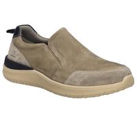 Slip-On Sneaker JOSEF SEIBEL "Wales 04", Herren, Gr. 42, beige (sand, kombi), Leder, Schuhe Slip-On Sneaker, Slipper, Komfortschuh, Schlupfschuh mit elastischem Gummizug-Einsatz (28408349-42)