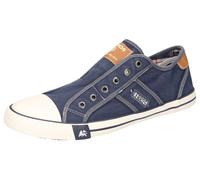 Slip-On Sneaker LERROS, Herren, Gr. 43, blau (jeansblau), Textil, kontrastfarbene Details, Schuhe Slip-On Sneaker, Schlupfschuh, Halbschuh, Sneaker im lässigen Look (67932716-43)
