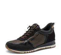 Slip-On Sneaker MARCO TOZZI, Damen, Gr. 41, schwarz kombiniert, Lederimitat, Textil, metallisierte Fasern, unifarben mit Farbeinsatz, Schuhe, Freizeitschuh, Halbschuh, Schnürschuh mit Feel Me-Ausstatt