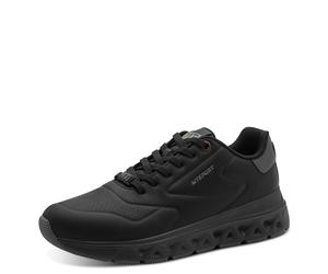 Slip-On Sneaker MARCO TOZZI, Herren, Gr. 42, schwarz, Lederimitat, unifarben mit Farbeinsatz, Schuhe, Freizeitschuh, Halbschuh, Slipper mit elastischer Schnürung (68945307-42) schwarz